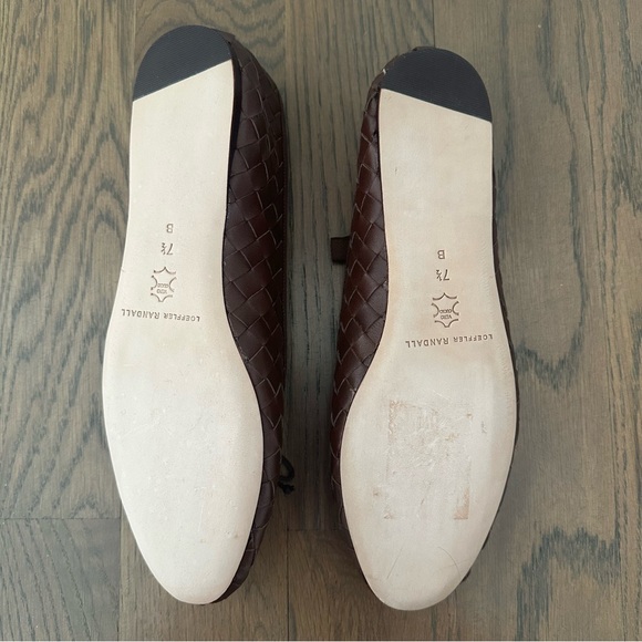 New Loeffler Randall Leonie Woven Soft Ballet Flats in Espresso Brown Size 7.5B - Picture 8 of 8